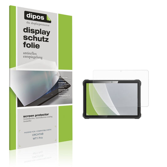 Matte Displayschutzfolie von dipos passend für ORCATAB WT1 Pro, präziser Zuschnitt und blasenfrei montiert