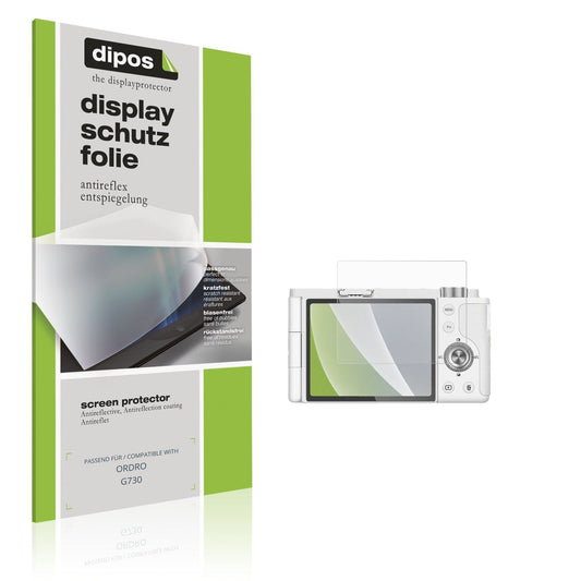 Matte Displayschutzfolie von dipos passend für ORDRO G730, präziser Zuschnitt und blasenfrei montiert