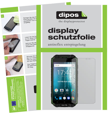 Matte Displayschutzfolie von dipos passend für Oukitel K10000 Max, präziser Zuschnitt und blasenfrei montiert