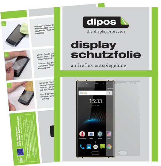 Matte Displayschutzfolie von dipos passend für Oukitel K3, präziser Zuschnitt und blasenfrei montiert