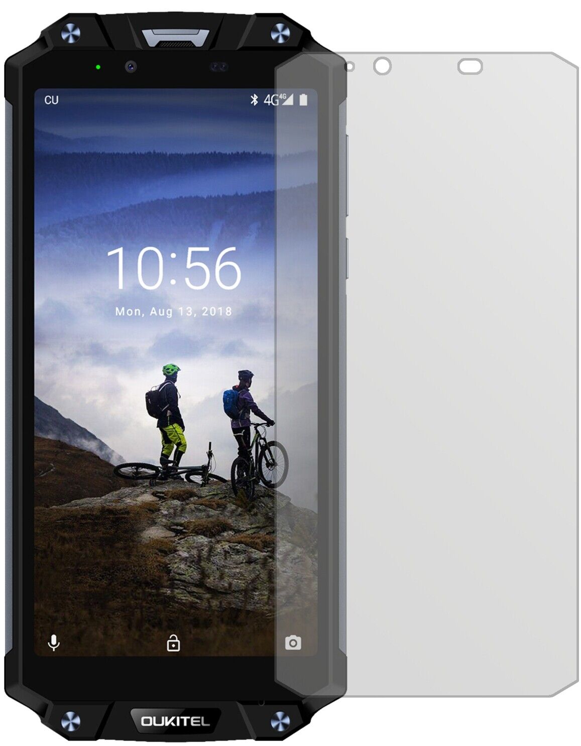 Matte Displayschutzfolie von dipos passend für Oukitel WP2, präziser Zuschnitt und blasenfrei montiert
