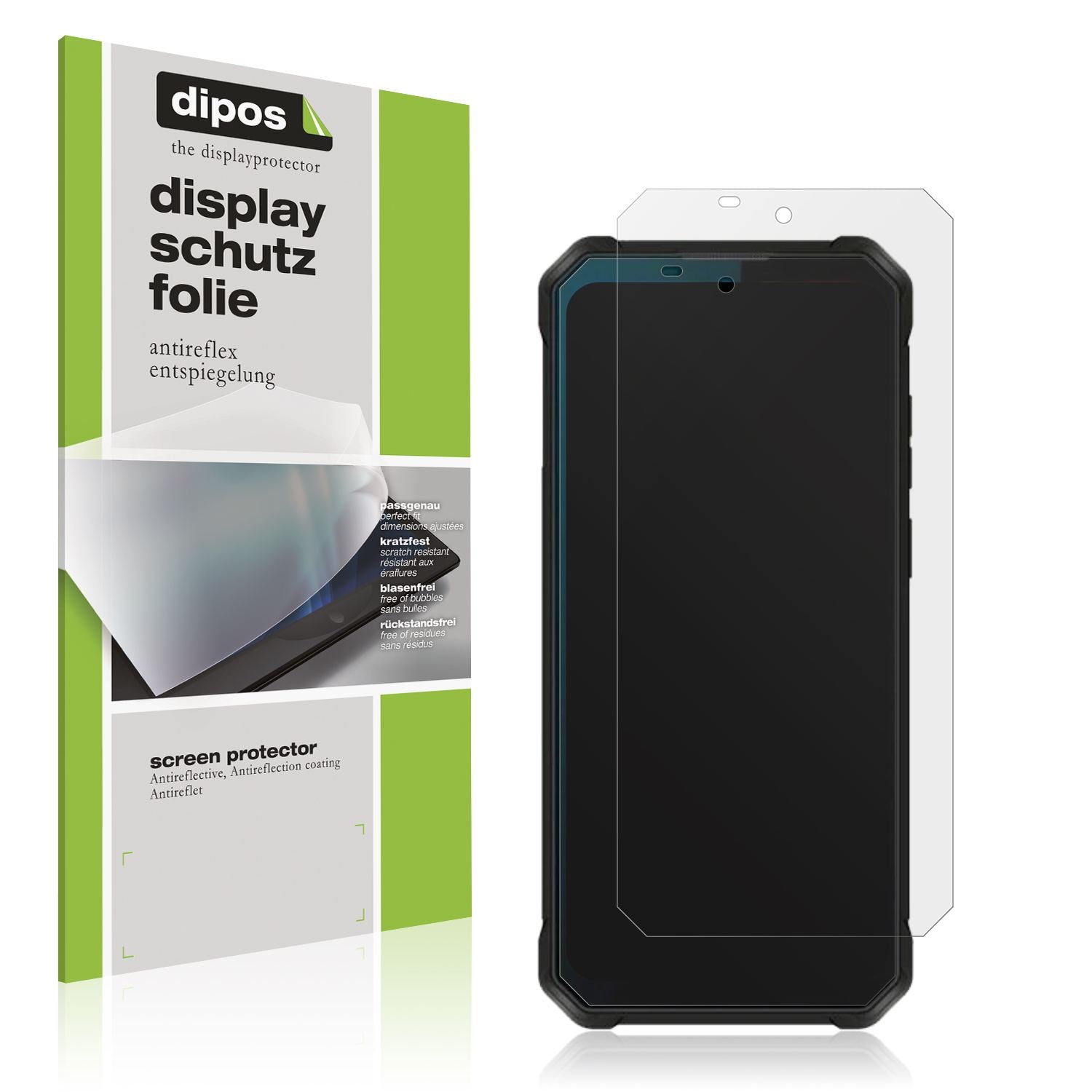 Matte Displayschutzfolie von dipos passend für Oukitel WP53 Pro, präziser Zuschnitt und blasenfrei montiert