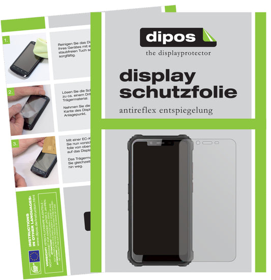 Matte Displayschutzfolie von dipos passend für Oukitel WP9, präziser Zuschnitt und blasenfrei montiert