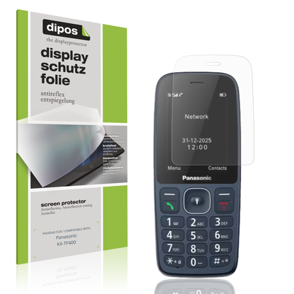 Matte Displayschutzfolie von dipos passend für Panasonic KX-TF400, präziser Zuschnitt und blasenfrei montiert