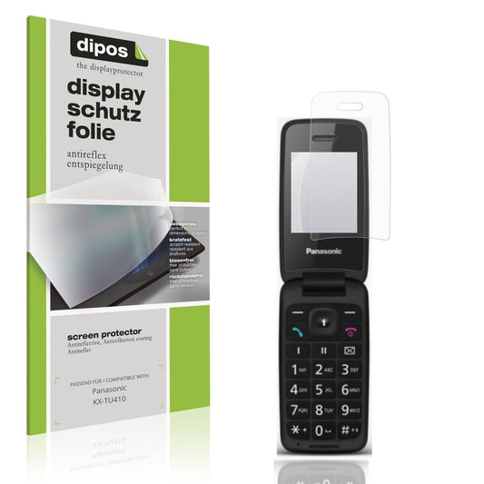 Matte Displayschutzfolie von dipos passend für Panasonic KX-TU410, präziser Zuschnitt und blasenfrei montiert