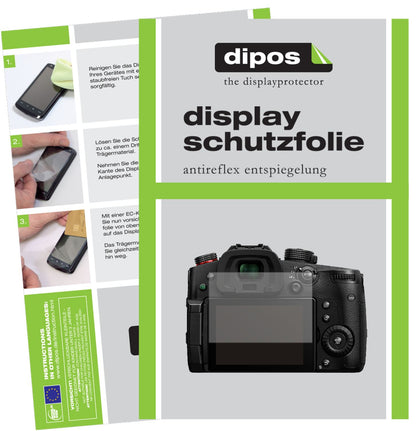 Matte Displayschutzfolie von dipos passend für Panasonic Lumix GH5 II, präziser Zuschnitt und blasenfrei montiert