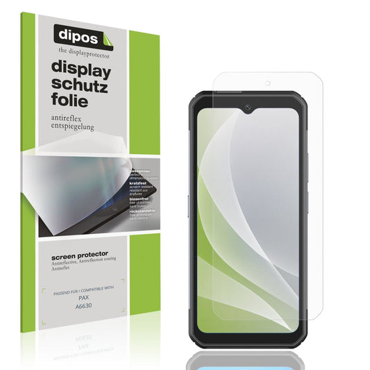 Matte Displayschutzfolie von dipos passend für PAX A6630, präziser Zuschnitt und blasenfrei montiert