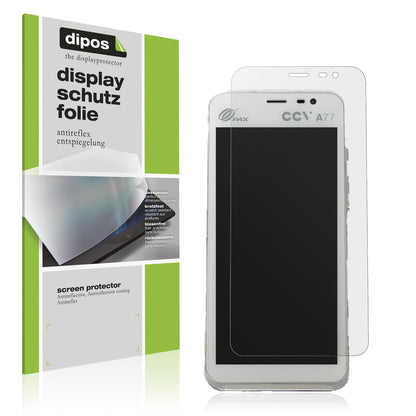 Matte Displayschutzfolie von dipos passend für Pax CCV Fly A77, präziser Zuschnitt und blasenfrei montiert
