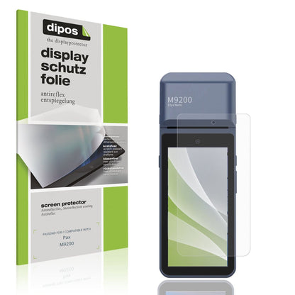 Matte Displayschutzfolie von dipos passend für Pax M9200, präziser Zuschnitt und blasenfrei montiert