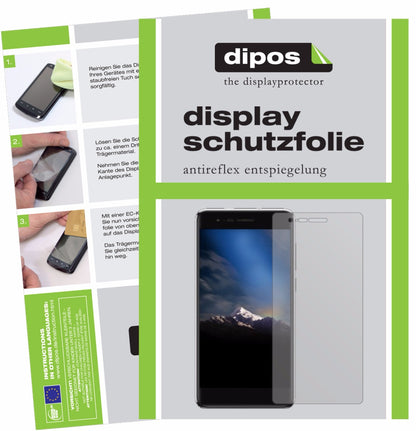 Matte Displayschutzfolie von dipos passend für Phicomm Energy 4s, präziser Zuschnitt und blasenfrei montiert