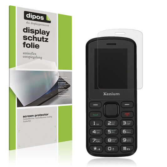 Matte Displayschutzfolie von dipos passend für Philips Xenium X170, präziser Zuschnitt und blasenfrei montiert