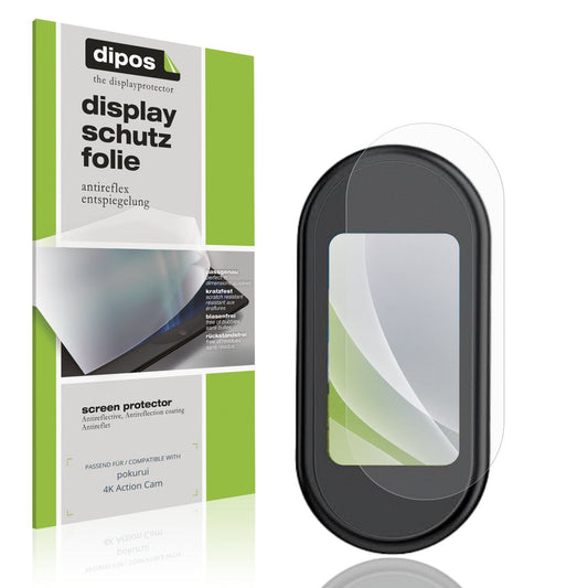 Matte Displayschutzfolie von dipos passend für pokurui 4K Action Cam, präziser Zuschnitt und blasenfrei montiert
