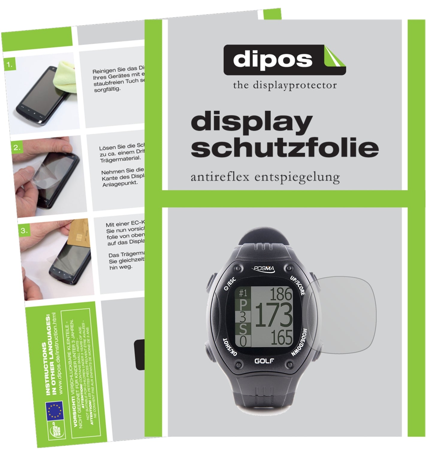 Matte Displayschutzfolie von dipos passend für Posma GT1, präziser Zuschnitt und blasenfrei montiert