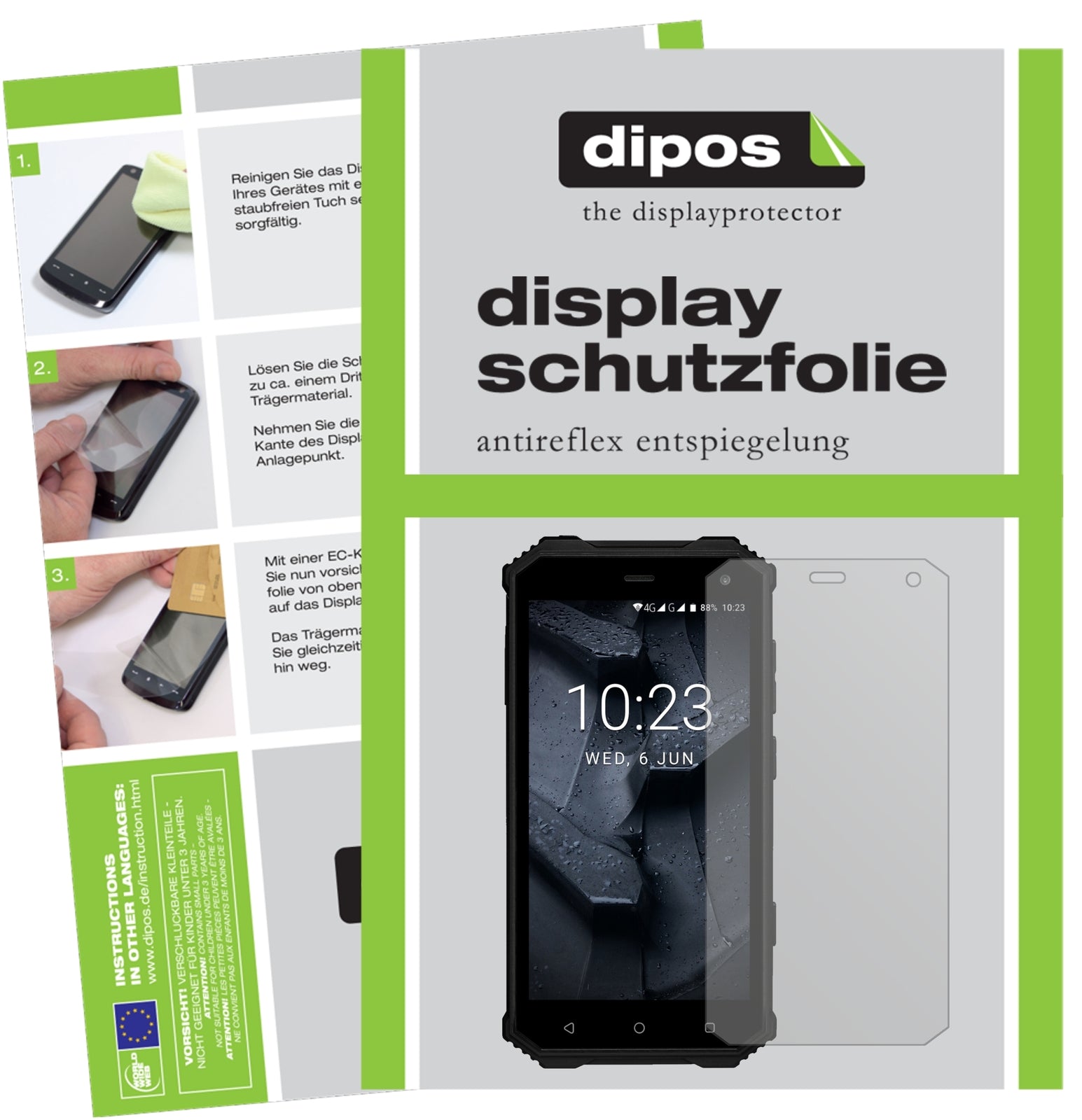 Matte Displayschutzfolie von dipos passend für Prestigio Muze G7, präziser Zuschnitt und blasenfrei montiert