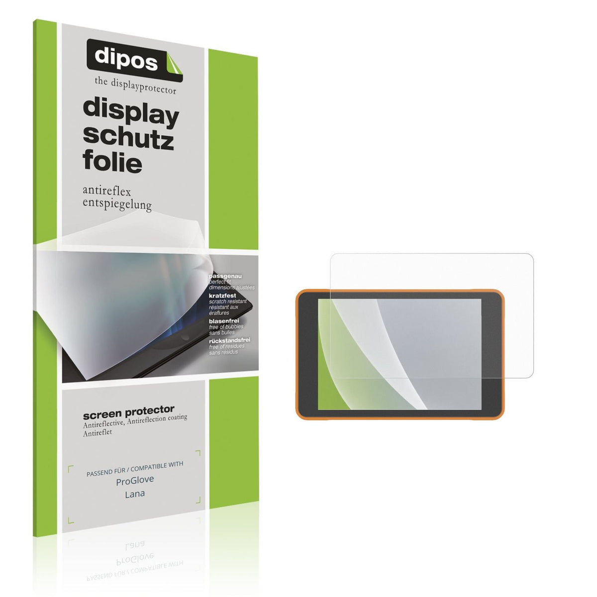 Matte Displayschutzfolie von dipos passend für ProGlove Lana, präziser Zuschnitt und blasenfrei montiert