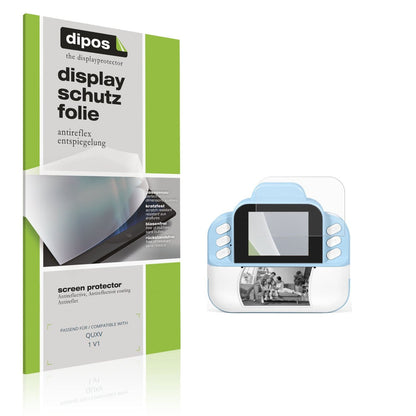 Matte Displayschutzfolie von dipos passend für QUXV 1 V1, präziser Zuschnitt und blasenfrei montiert