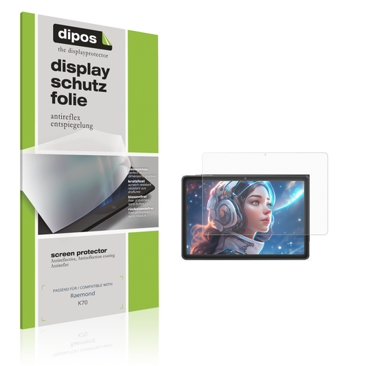 Matte Displayschutzfolie von dipos passend für Raemond K70, präziser Zuschnitt und blasenfrei montiert