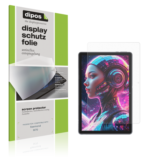 Matte Displayschutzfolie von dipos passend für Raemond M70, präziser Zuschnitt und blasenfrei montiert