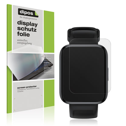 Matte Displayschutzfolie von dipos passend für Realme Watch 3, präziser Zuschnitt und blasenfrei montiert