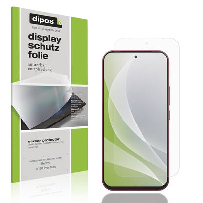 Matte Displayschutzfolie von dipos passend für Redmi K100 Pro Max, präziser Zuschnitt und blasenfrei montiert