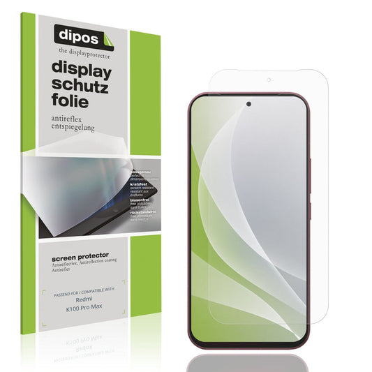 Matte Displayschutzfolie von dipos passend für Redmi K100 Pro Max, präziser Zuschnitt und blasenfrei montiert