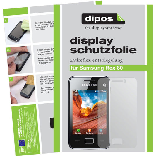 Matte Displayschutzfolie von dipos passend für Rex 80 Samsung, präziser Zuschnitt und blasenfrei montiert