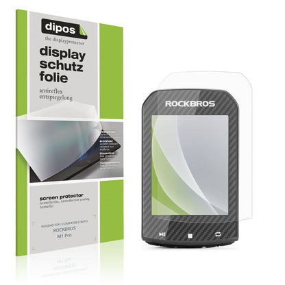Matte Displayschutzfolie von dipos passend für ROCKBROS M1 Pro, präziser Zuschnitt und blasenfrei montiert