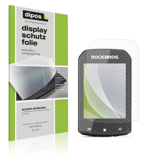 Matte Displayschutzfolie von dipos passend für ROCKBROS M1 Pro, präziser Zuschnitt und blasenfrei montiert