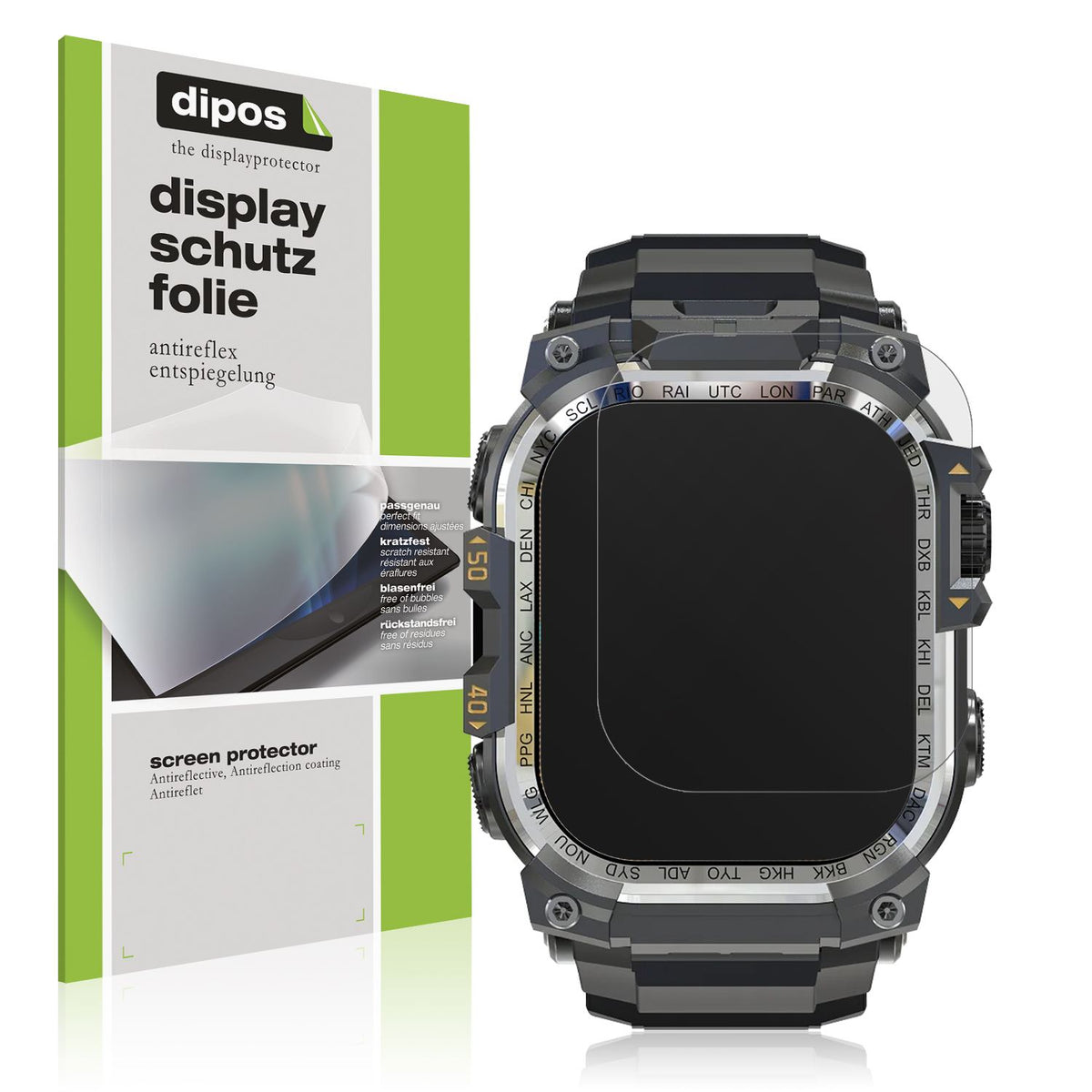 Matte Displayschutzfolie von dipos passend für Rollme Hero X, präziser Zuschnitt und blasenfrei montiert