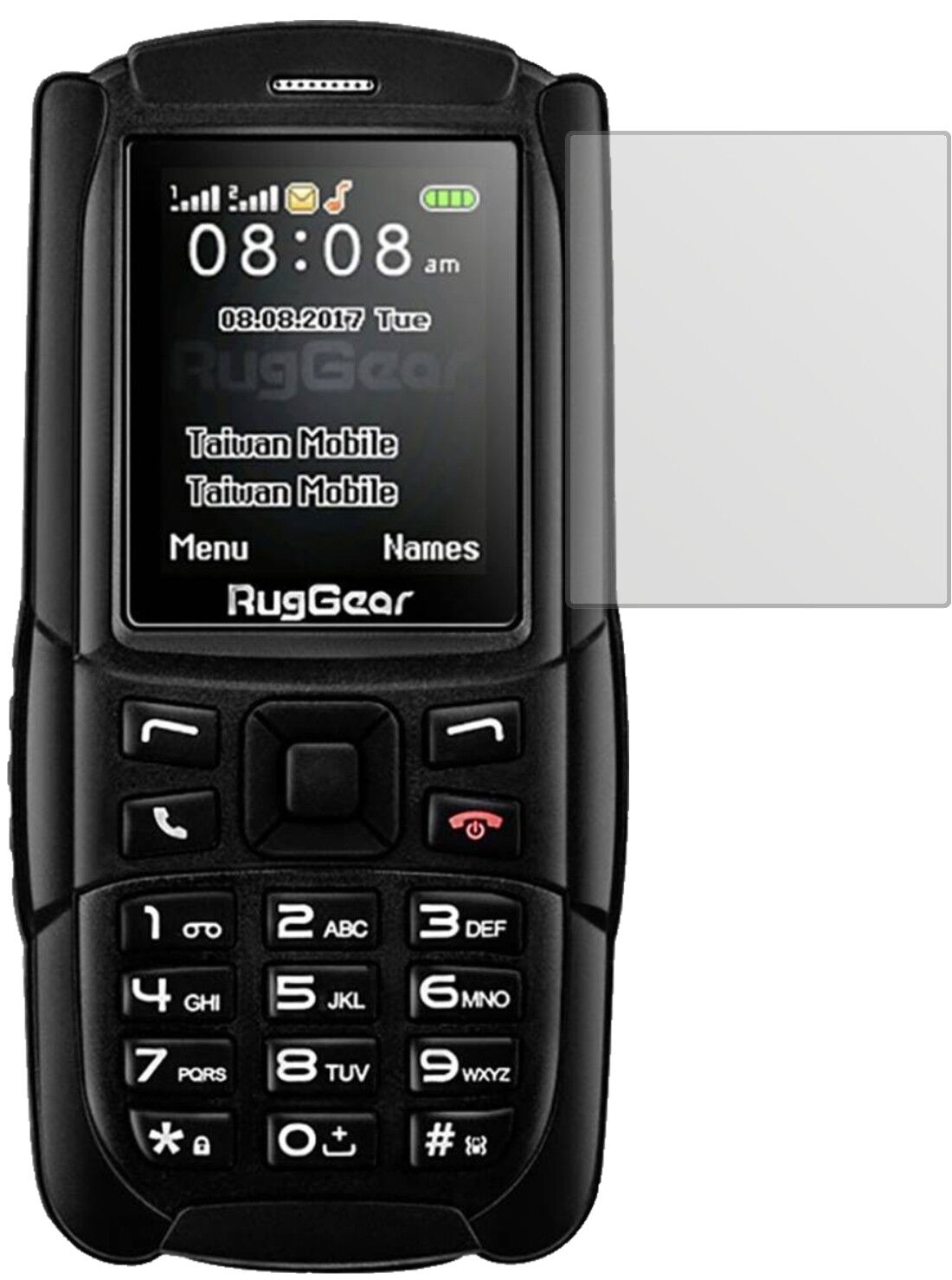 Matte Displayschutzfolie von dipos passend für Ruggear RG129 (2018), präziser Zuschnitt und blasenfrei montiert