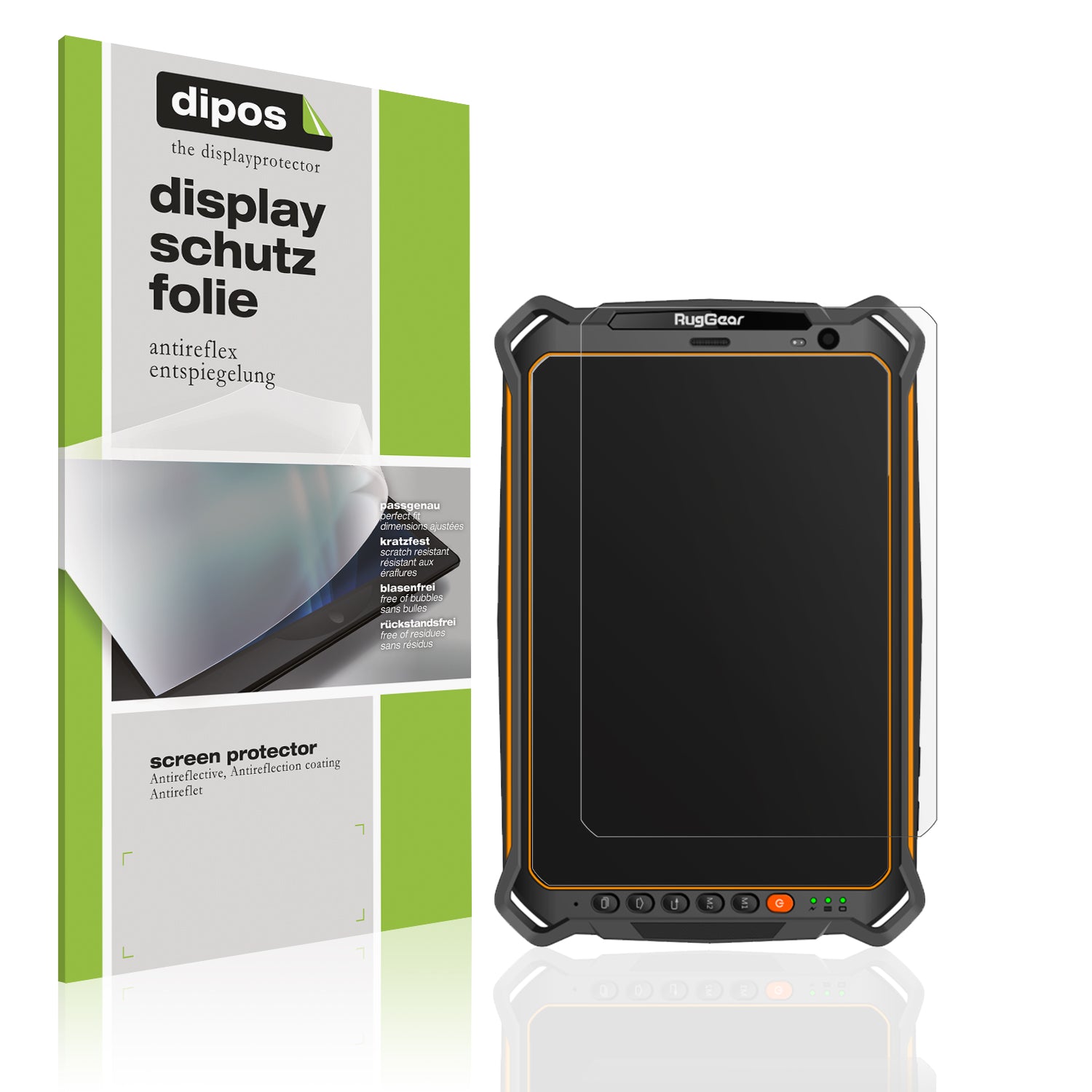 Matte Displayschutzfolie von dipos passend für RugGear RG930i, präziser Zuschnitt und blasenfrei montiert
