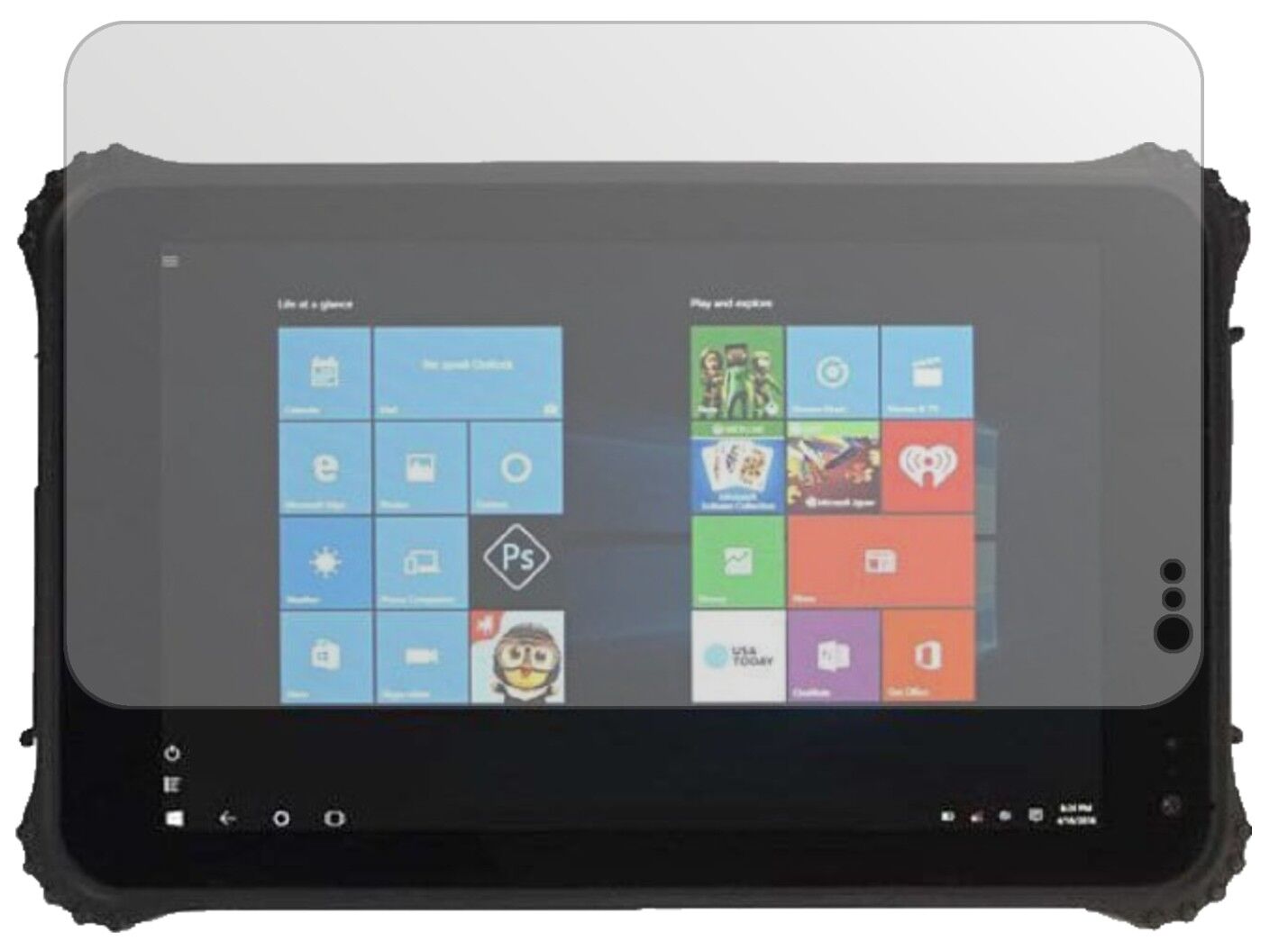 Matte Displayschutzfolie von dipos passend für Rugged Tablet ID-SQ8.0, präziser Zuschnitt und blasenfrei montiert
