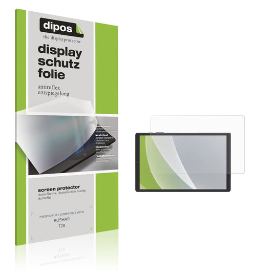 Matte Displayschutzfolie von dipos passend für RUSHAR T28, präziser Zuschnitt und blasenfrei montiert
