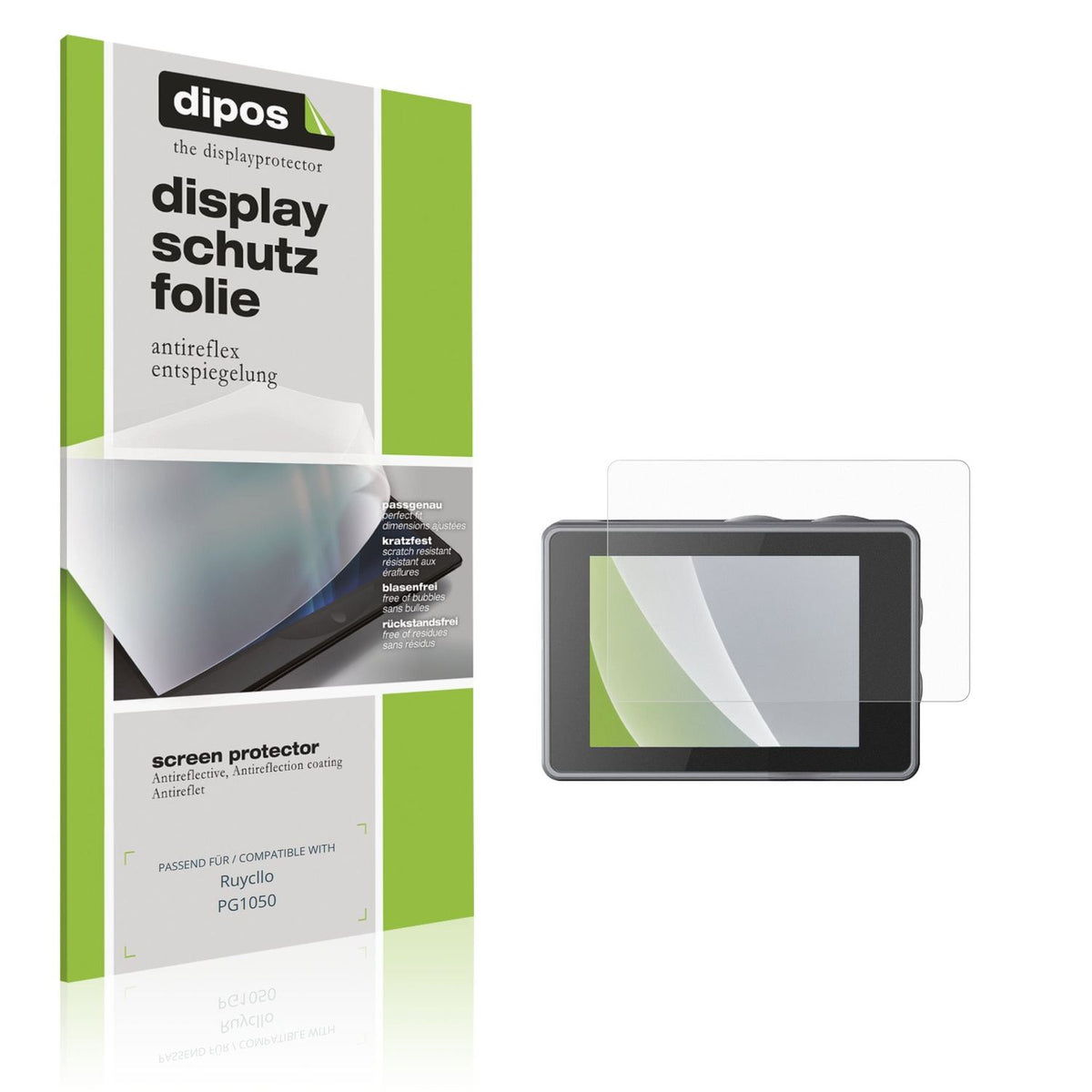 Matte Displayschutzfolie von dipos passend für Ruycllo PG1050, präziser Zuschnitt und blasenfrei montiert