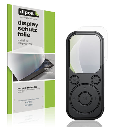 Matte Displayschutzfolie von dipos passend für RWSRW MP3-H01, präziser Zuschnitt und blasenfrei montiert