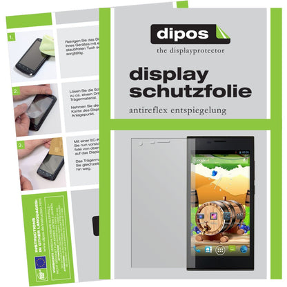 Matte Displayschutzfolie von dipos passend für S308 Cubot, präziser Zuschnitt und blasenfrei montiert