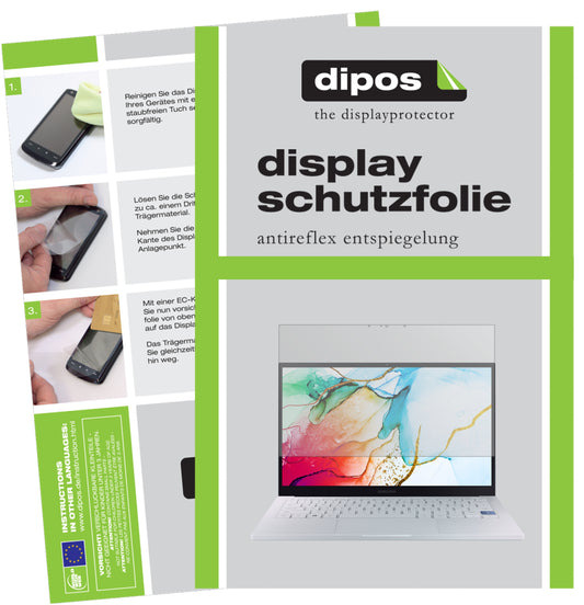 Matte Displayschutzfolie von dipos passend für Samsung Galaxy Book Ion 13.3 Zoll, präziser Zuschnitt und blasenfrei montiert