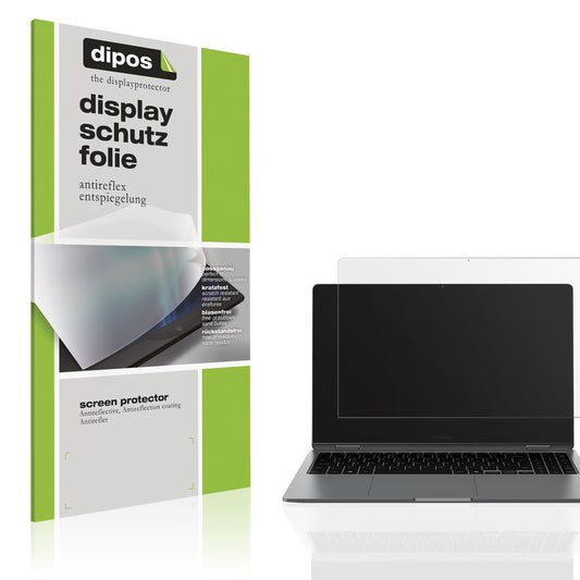 Matte Displayschutzfolie von dipos passend für Samsung Galaxy Book5 360 15.6 Zoll, präziser Zuschnitt und blasenfrei montiert