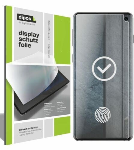 Matte Displayschutzfolie von dipos passend für Samsung Galaxy S10, präziser Zuschnitt und blasenfrei montiert