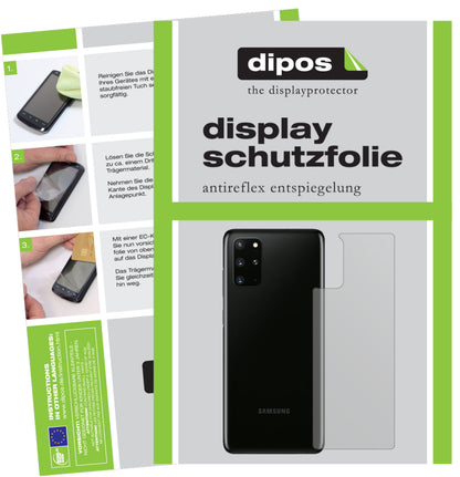 Matte Displayschutzfolie von dipos passend für Samsung Galaxy S20 Plus 5G Rückseite, präziser Zuschnitt und blasenfrei montiert