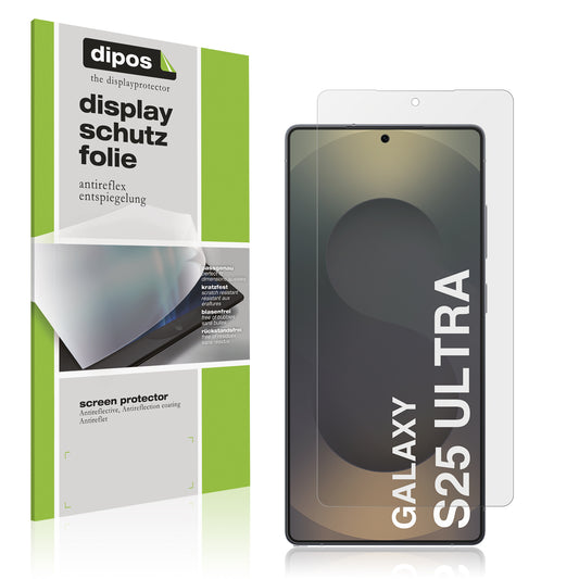 Matte Displayschutzfolie von dipos passend für Samsung Galaxy S25 Ultra, präziser Zuschnitt und blasenfrei montiert