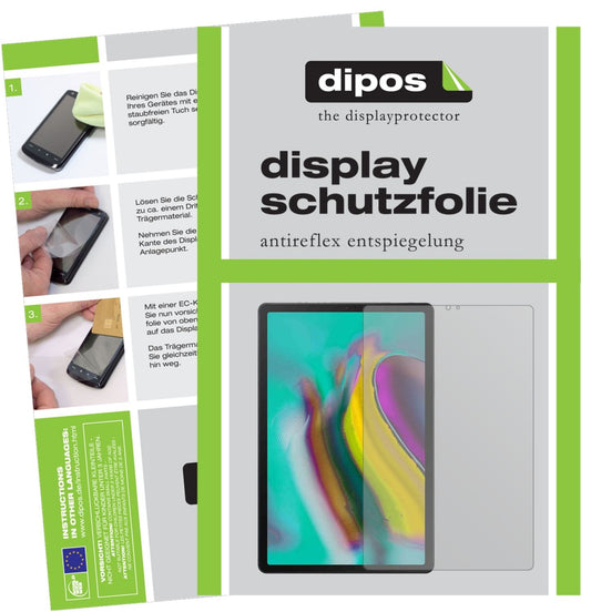 Matte Displayschutzfolie von dipos passend für Samsung Galaxy Tab A 10.1 (2019), präziser Zuschnitt und blasenfrei montiert