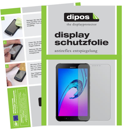 Matte Displayschutzfolie von dipos passend für Samsung Galaxy Tab Activ 2 SM-T395, präziser Zuschnitt und blasenfrei montiert
