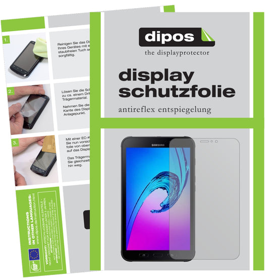 Matte Displayschutzfolie von dipos passend für Samsung Galaxy Tab Activ 2 SM-T395, präziser Zuschnitt und blasenfrei montiert