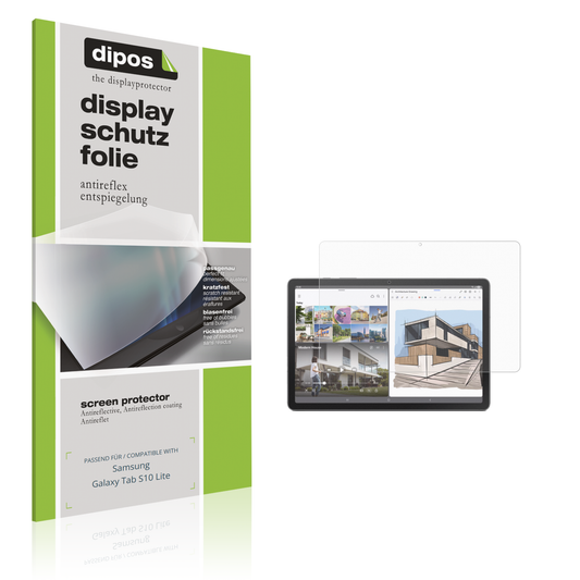 Matte Displayschutzfolie von dipos passend für Samsung Galaxy Tab S10 Lite, präziser Zuschnitt und blasenfrei montiert