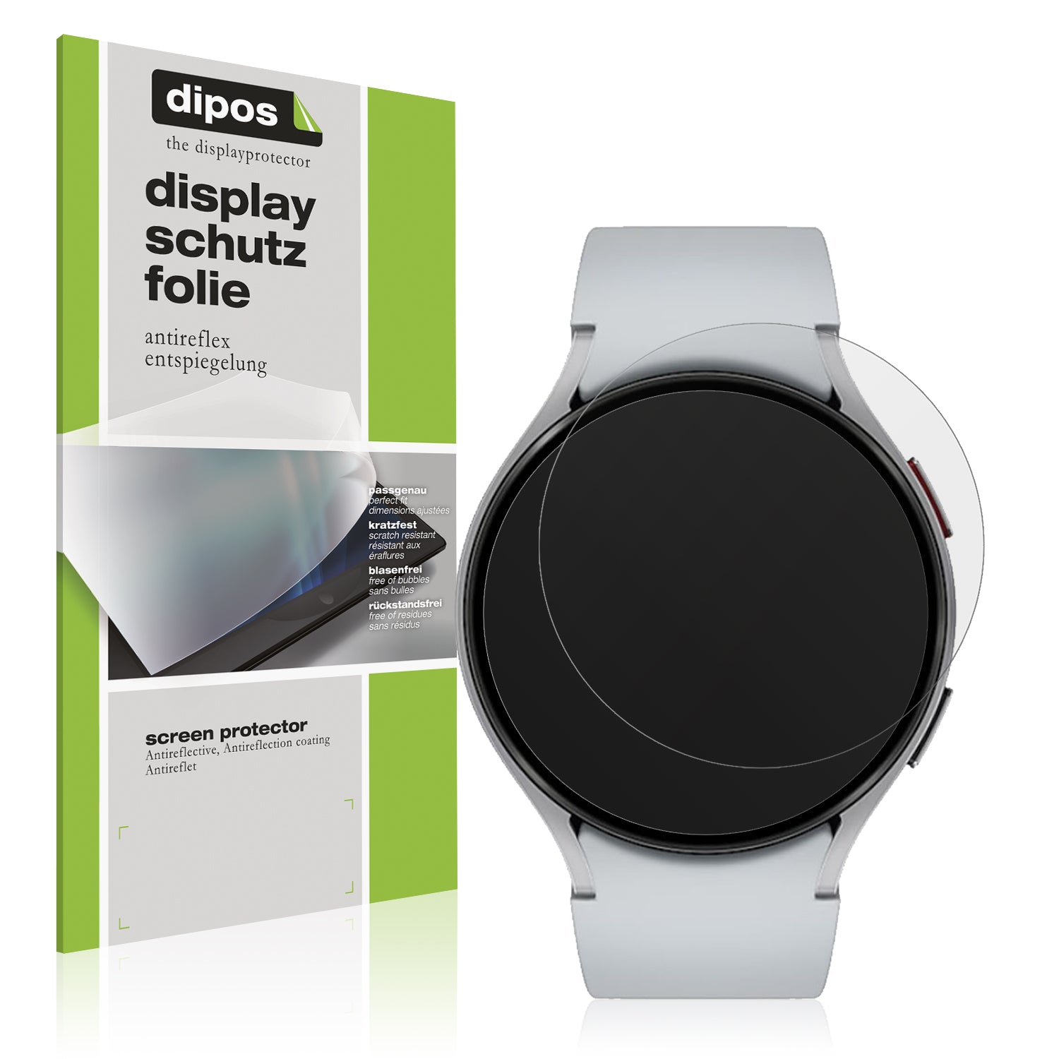 Matte Displayschutzfolie von dipos passend für Samsung Galaxy Watch 6 47mm, präziser Zuschnitt und blasenfrei montiert