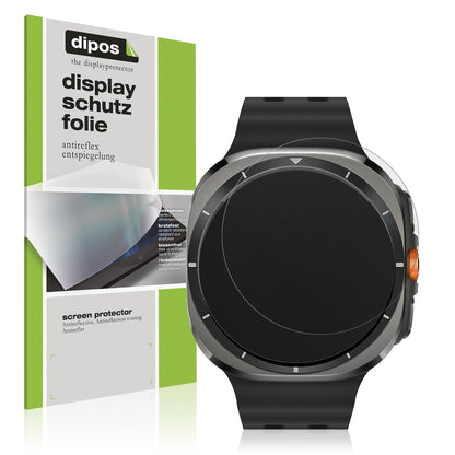 Matte Displayschutzfolie von dipos passend für Samsung Galaxy Watch Ultra, präziser Zuschnitt und blasenfrei montiert