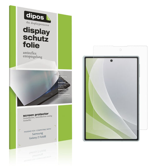 Matte Displayschutzfolie von dipos passend für Samsung Galaxy Z Fold8 Aussenseite, präziser Zuschnitt und blasenfrei montiert