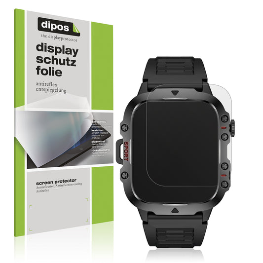 Matte Displayschutzfolie von dipos passend für Sanorum QX11 GR 1.96 Zoll, präziser Zuschnitt und blasenfrei montiert