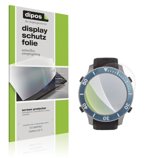 Matte Displayschutzfolie von dipos passend für SCUBAPRO Galileo G3 Ti, präziser Zuschnitt und blasenfrei montiert